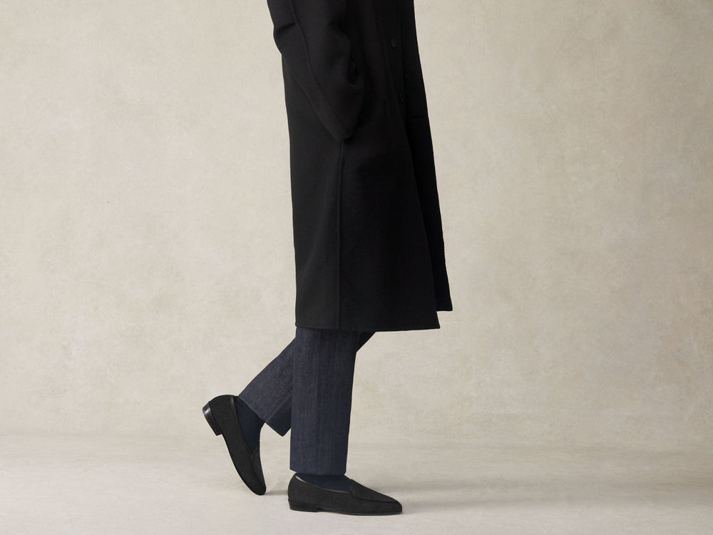 サガンクラシック プレーン オブシディアンブラックスエード