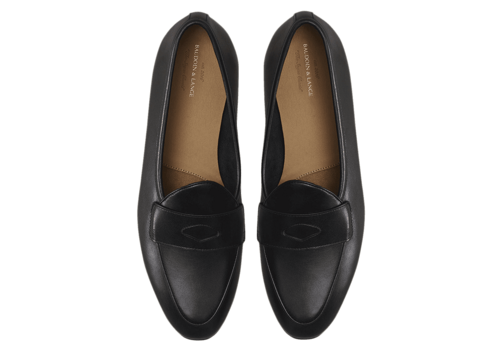 サガン・クラシック・イチョウ・ローファー(ブラック)ドレープカーフ/ラバーソール