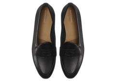 Sagan Rubber Ginkgo Loafers in Black Drape Calf