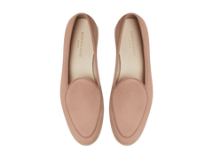 Stride Loafers in Blush Pink Glove Suede with Natural Sole