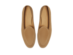 Stride Loafers in Caramel Glove Suede with Natural Sole