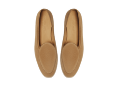 Stride Loafers in Caramel Glove Suede with Natural Sole