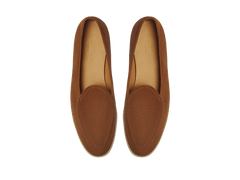 Stride Loafers in Cork Brown Glove Suede with Natural Sole