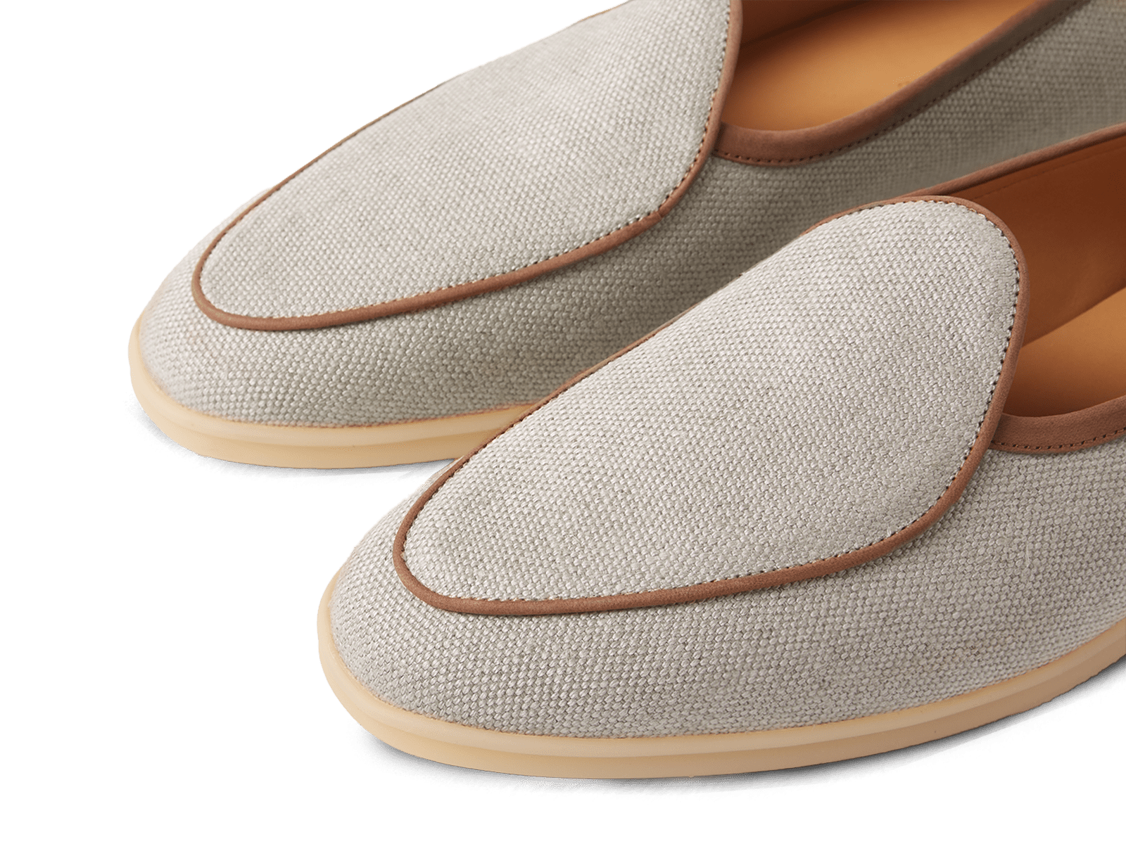 Stride Loafers in Vachette Linen with Natural Sole