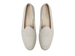 Stride Penny Loafers in Blanc Casse Moorland Calf with Natural Sole