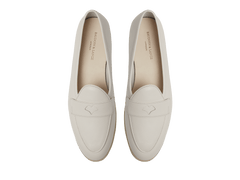 Stride Penny Loafers in Blanc Casse Moorland Calf with Natural Sole