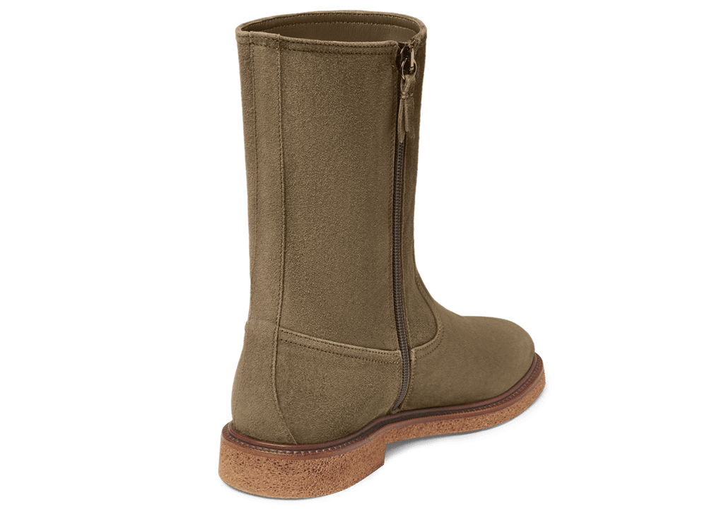 Treve Boots in Olivine Green Asteria Suede