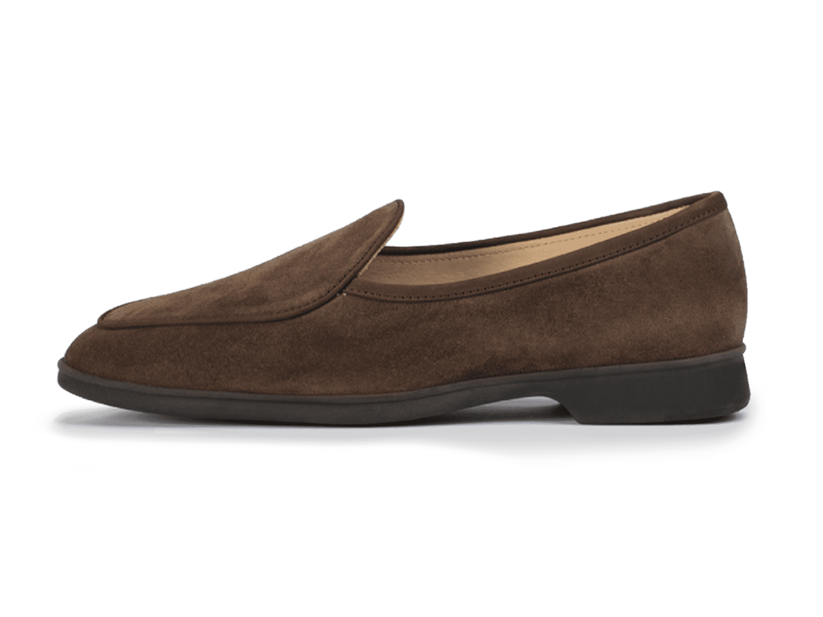 Stride Loafers in Deep Taupe Suede Dark Sole