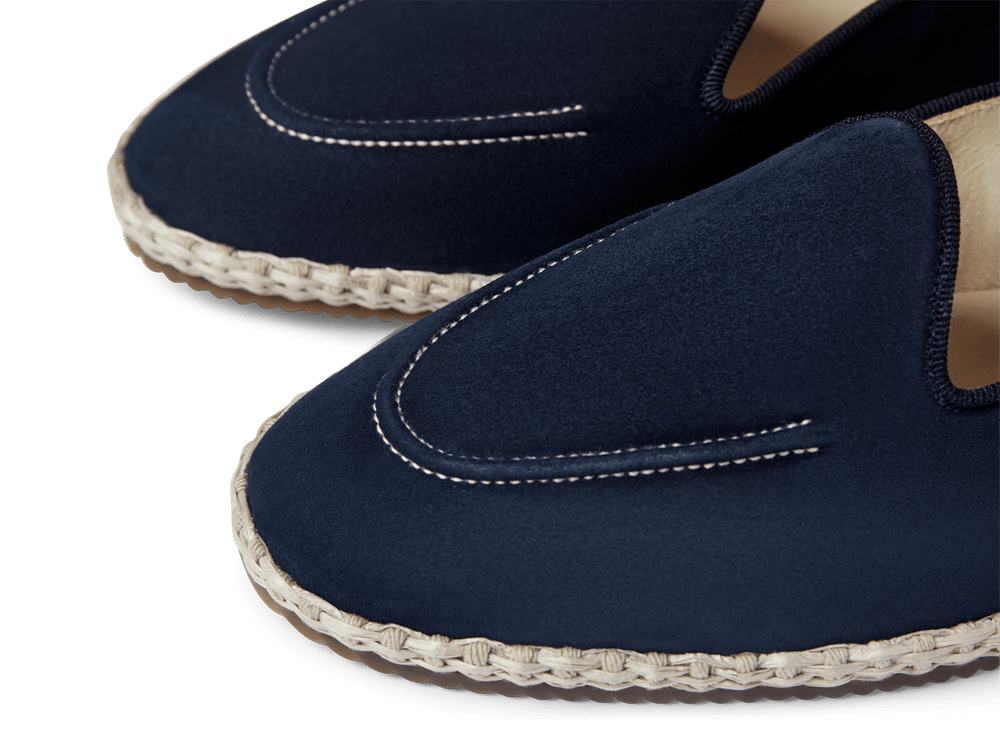 Calvi Espadrilles in Marina Navy Luxe Suede and Gros Grain