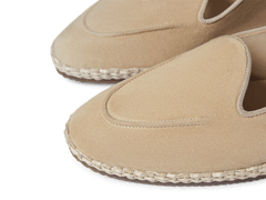 Calvi Espadrilles in Mastic Beige Luxe Suede and Gros Grain