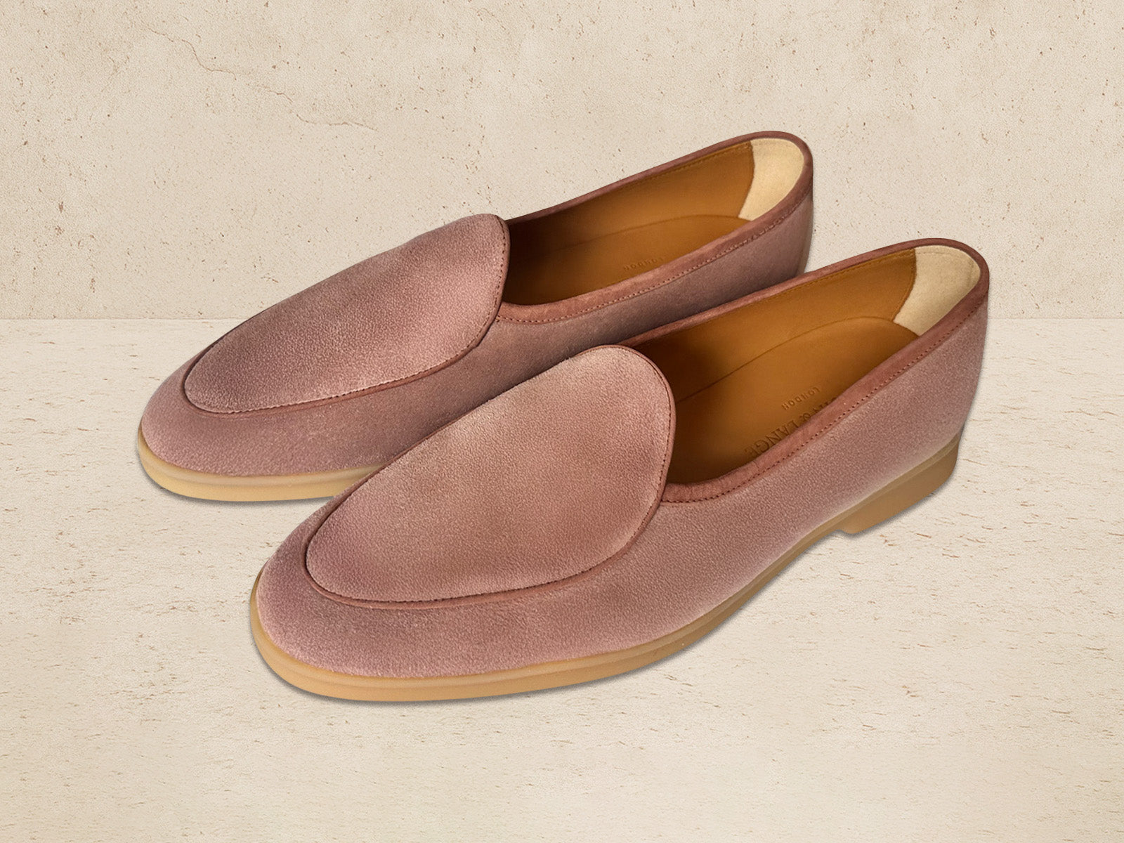 Stride Loafers in Brick Suede with Natural Sole