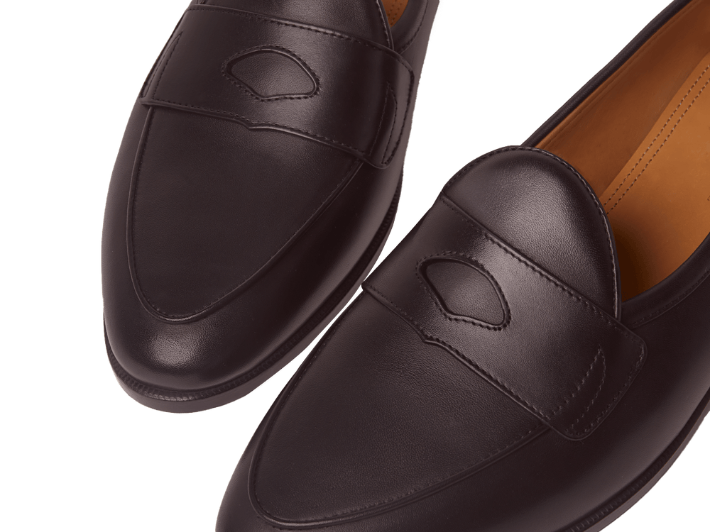 Grand Fleurus Penny Loafers in Dark Brown Noble Calf