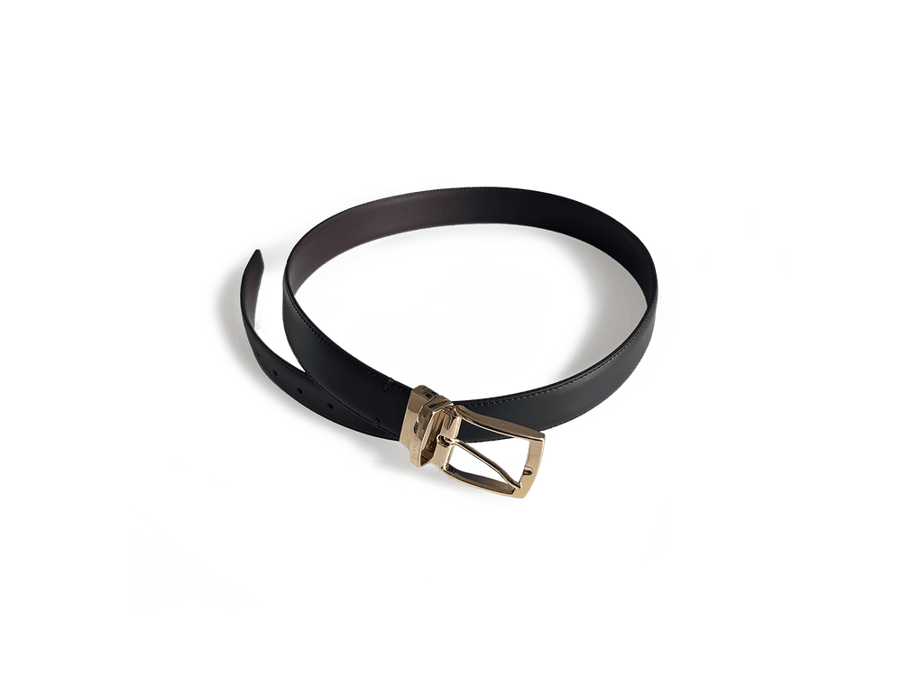 Janus Belt in Black and Brown Noble Calf