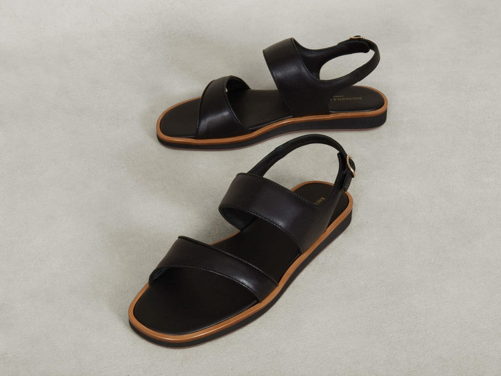 Nuage Sandal in Black Nappa