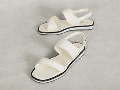 Nuage Sandal in Blanc Casse Nappa