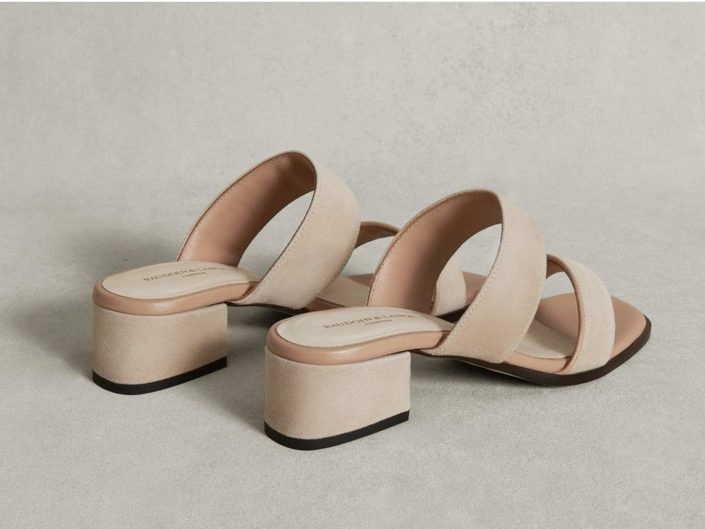 Plume Hi Sandal in Albâtre Luxe Suede and Nappa