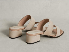 Plume Hi Sandal in Albâtre Luxe Suede and Nappa