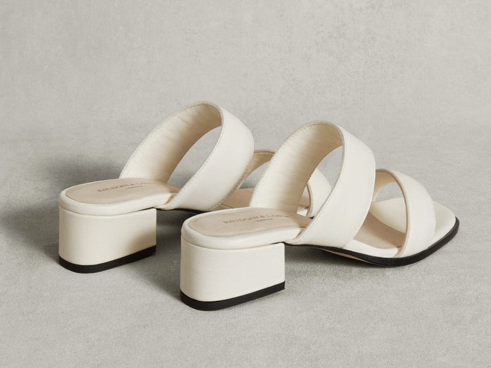 Plume Hi Sandal in Blanc Cassé Nappa