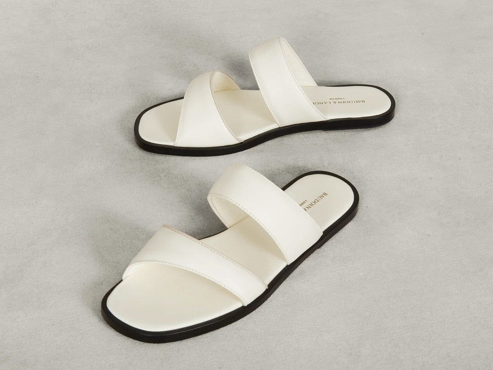 Plume Sandal in Blanc Cassè Nappa