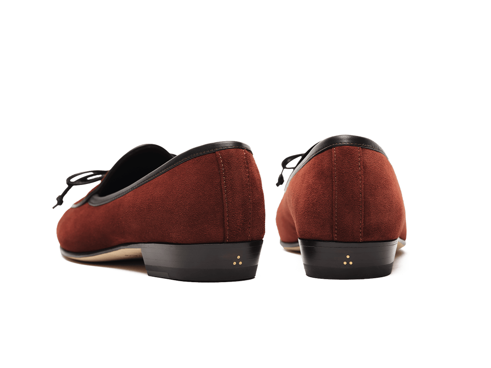 Sagan String Loafers in Macassar Brown Suede
