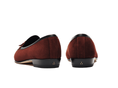 Sagan Tassel Loafers in Macassar Brown Suede