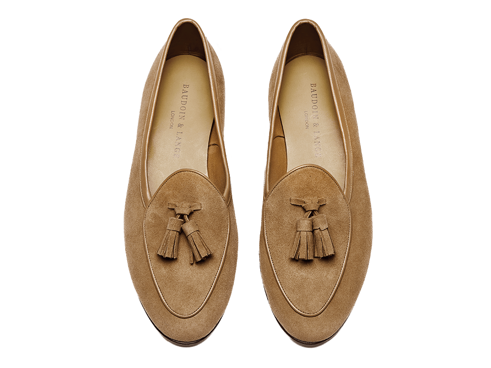 Sagan Classic Tassel Loafers in Sahara Asteria Suede