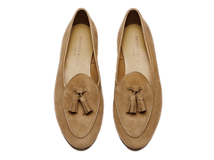 Sagan Classic Tassel Loafers in Sahara Asteria Suede