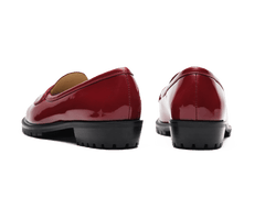Sagan Ginkgo Loafers in Garnet Patent Leather