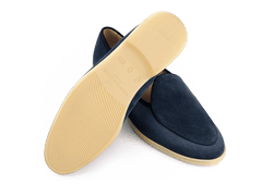 Stride Loafers in Midnight Navy Glove Suede Natural Sole