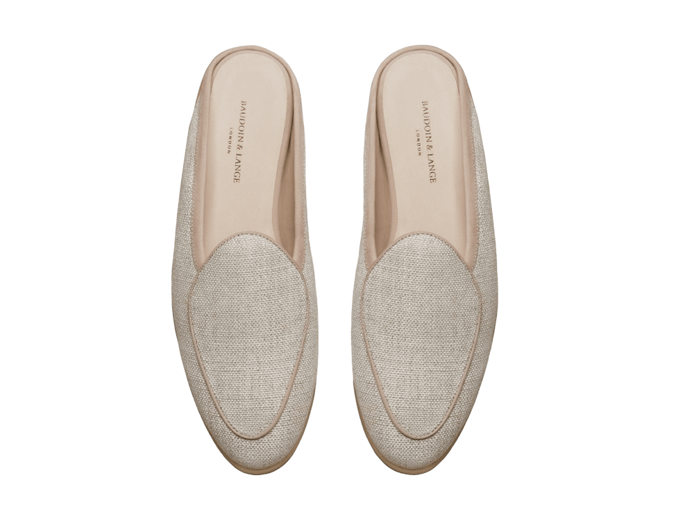 Stride Mule Loafers in Linen Merlinen