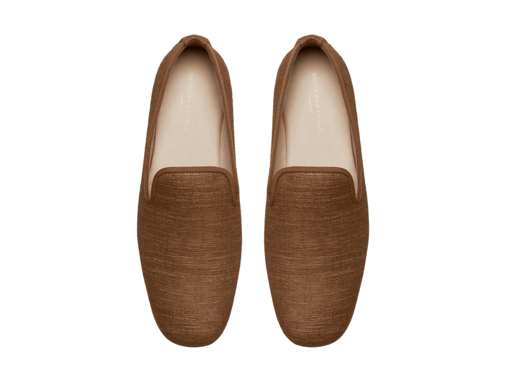 Fenice Loafers in Sirocco Silk and Gros Grain