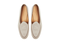 Stride Loafers in Vachette Linen with Natural Sole