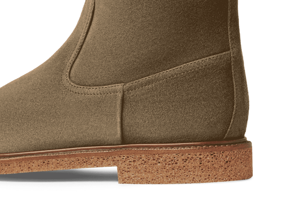 Treve Boots in Olivine Green Asteria Suede