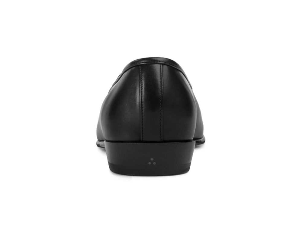 Sagan Classic Loafers in Black Drape Calf and Obsidian Black Suede with Rubber Grip