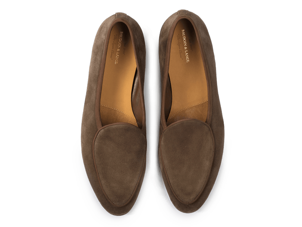 Sagan Rubber Loafers in Olivine Green Asteria Suede