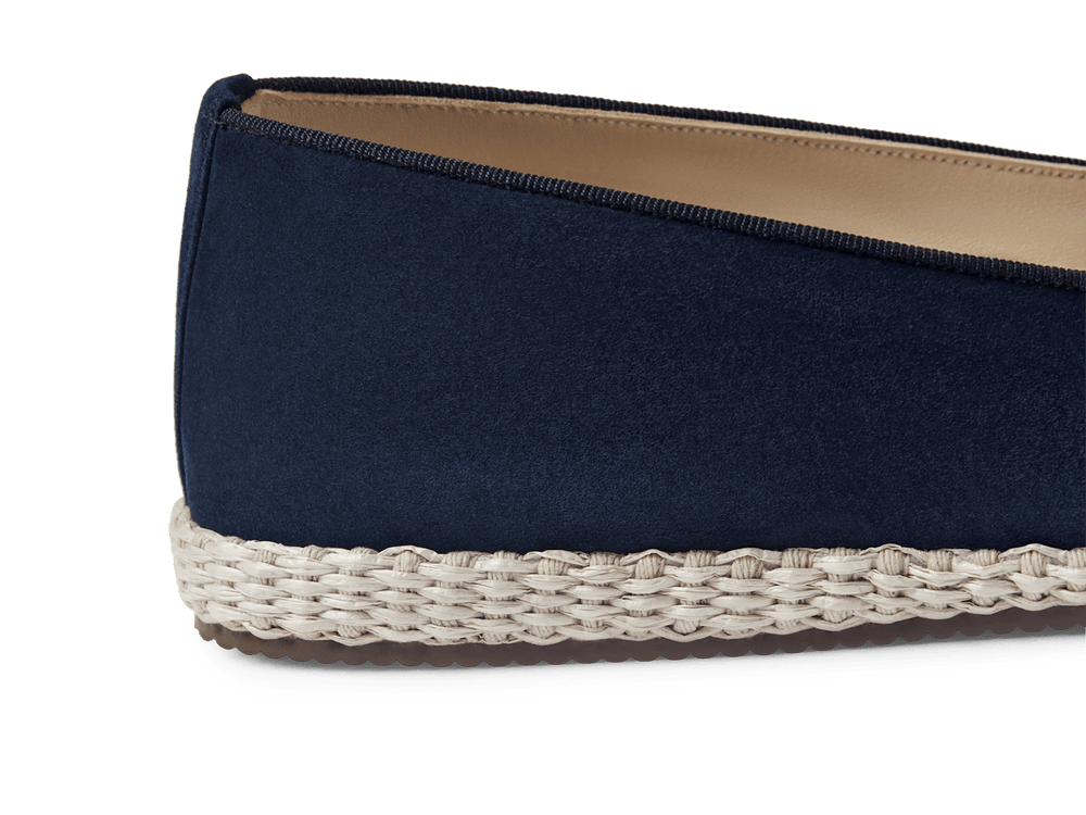 Calvi Espadrilles in Marina Navy Luxe Suede and Gros Grain