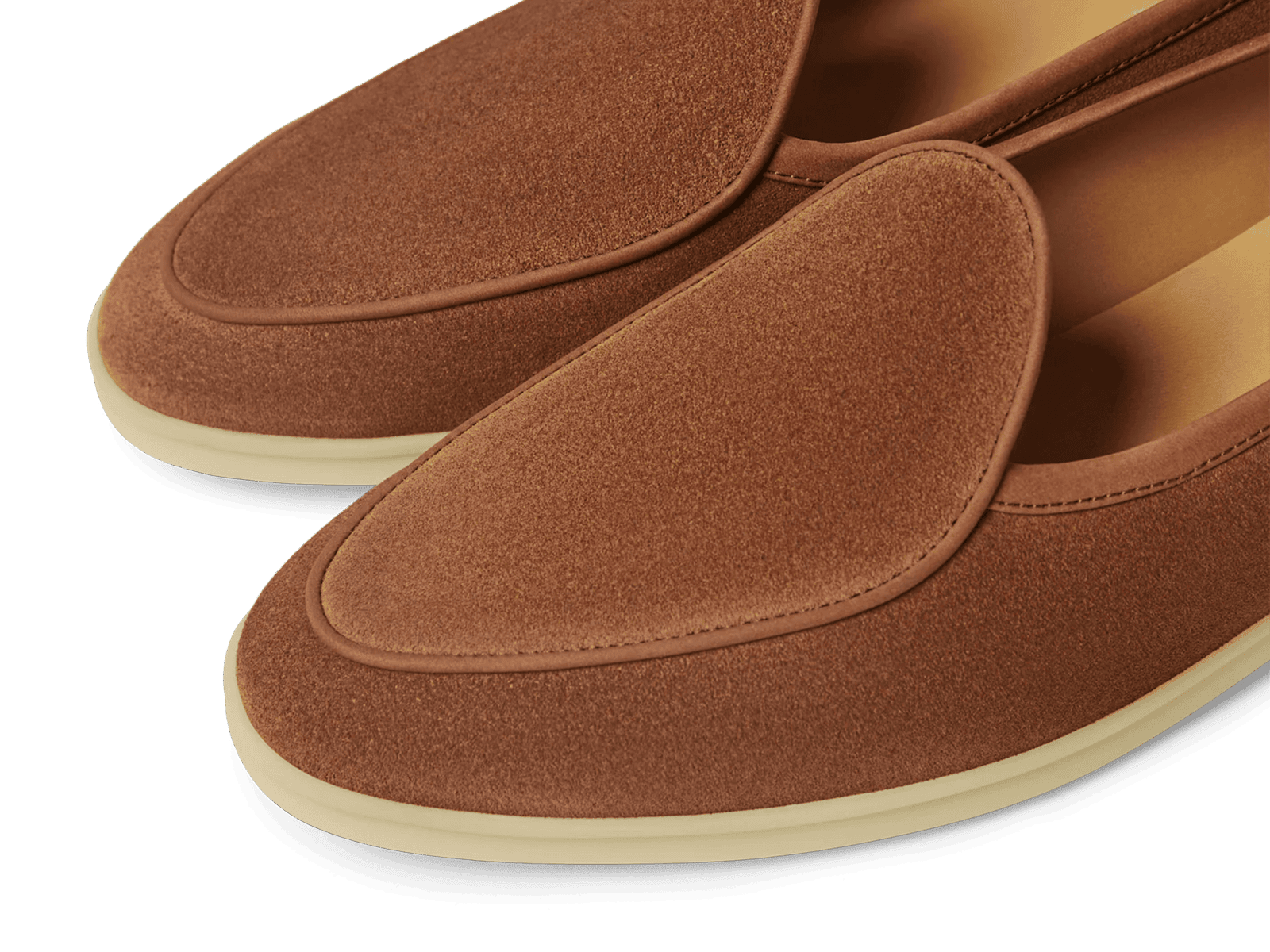 Stride Loafers in Cork Brown Glove Suede with Natural Sole