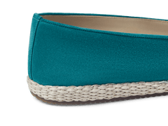 Calvi Tassel Espadrilles in Jade Teal Luxe Suede