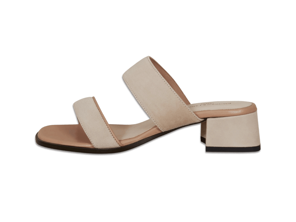 Plume Hi Sandal in Albâtre Luxe Suede and Nappa