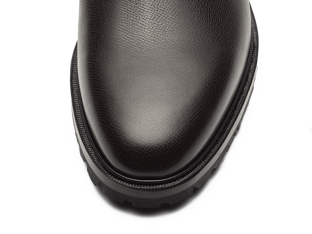 Ribot Boots in Dark Brown Hatch Grain Calf