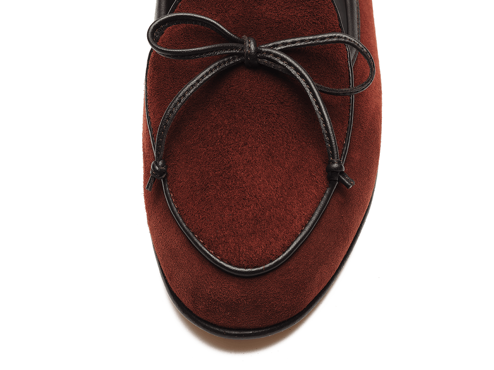Sagan String Loafers in Macassar Brown Suede