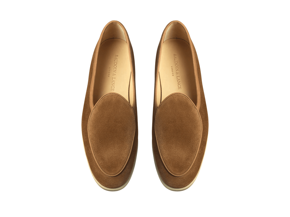 Stride Loafers in Earth Glove Suede Natural Sole