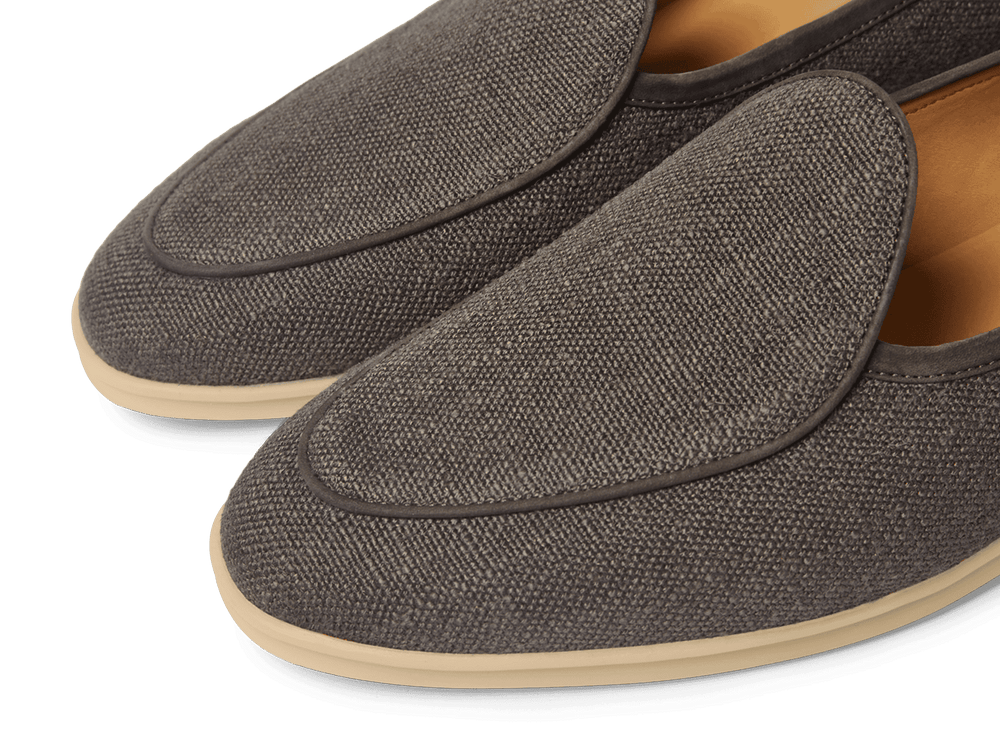 Stride Loafers in Fiji Grey Merlinen with Natural Sole