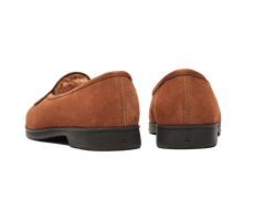 Stride Loafers in Moyen Brown Suede with Shearling Lining