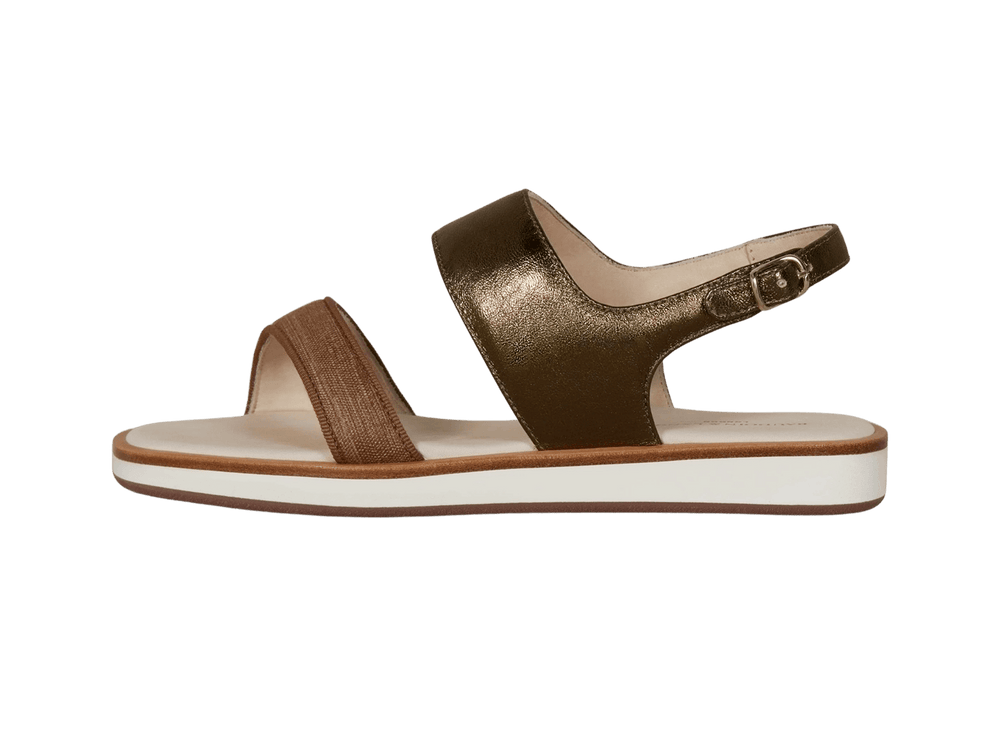 Nuage Sandal in Sirocco Silk and Metal Nappa