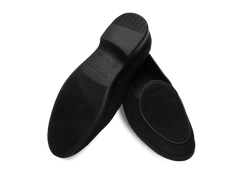 Stride Loafers in Black Glove Suede Dark Sole