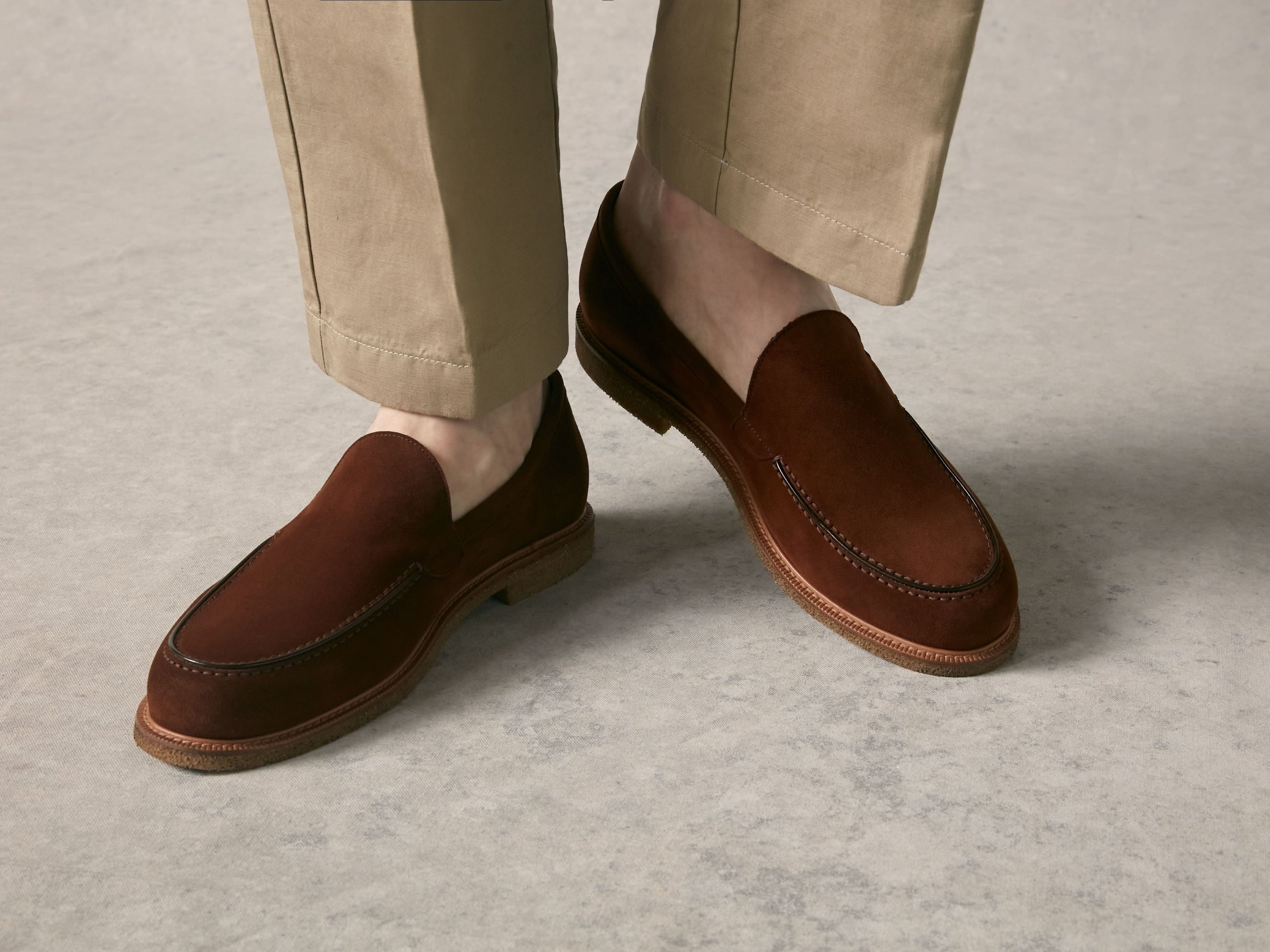 Antibes Loafers in Criollo Brown Luxe Suede