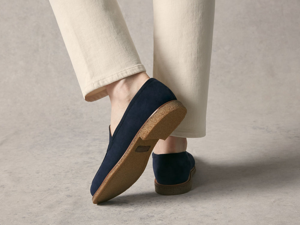 Antibes Loafers in Marina Navy Luxe Suede