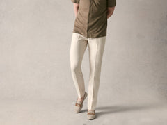 Calvi Slippers in Flax Linen and Vachette Luxe Suede