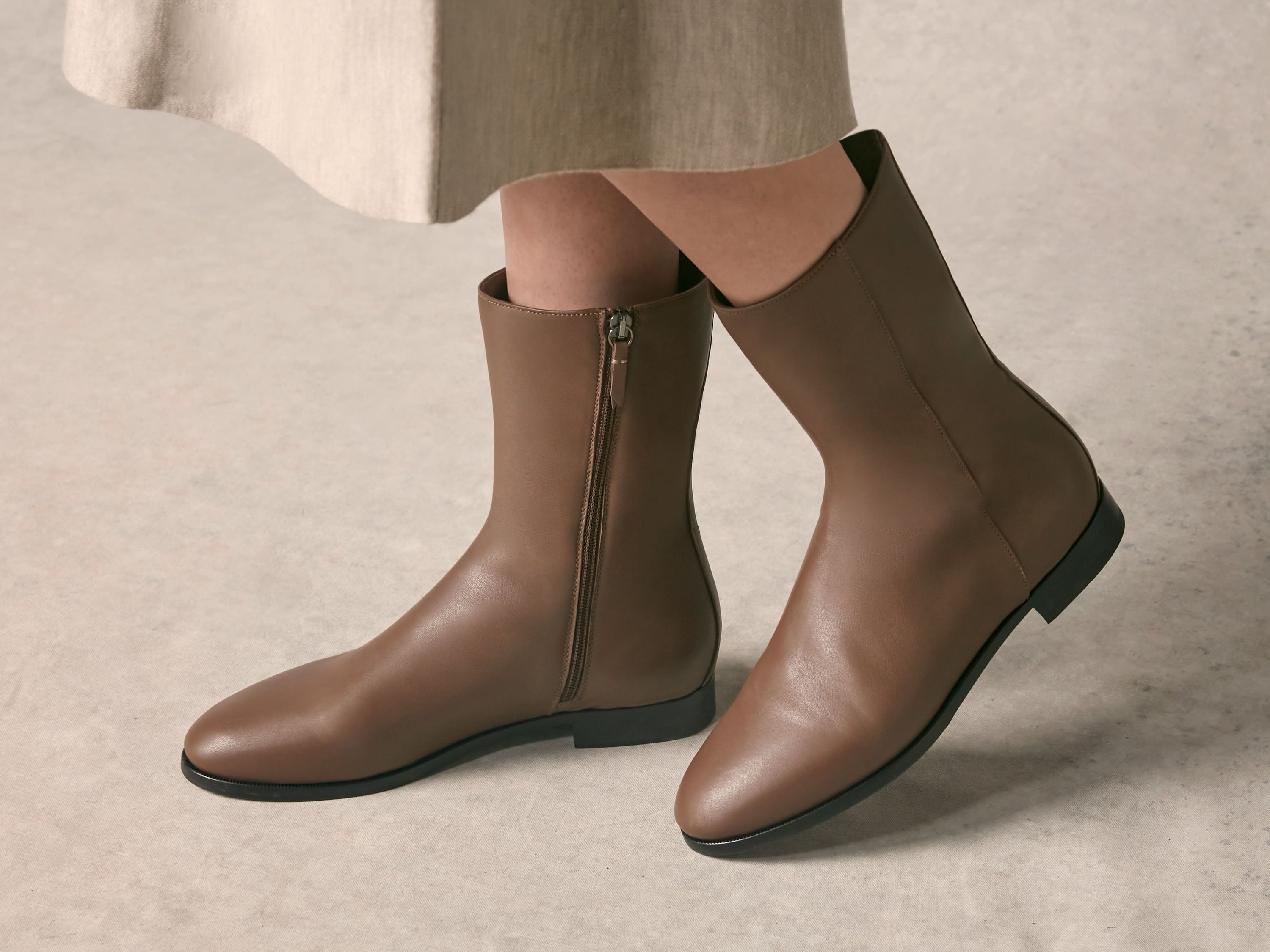 Élan City Boots in Brown Leather